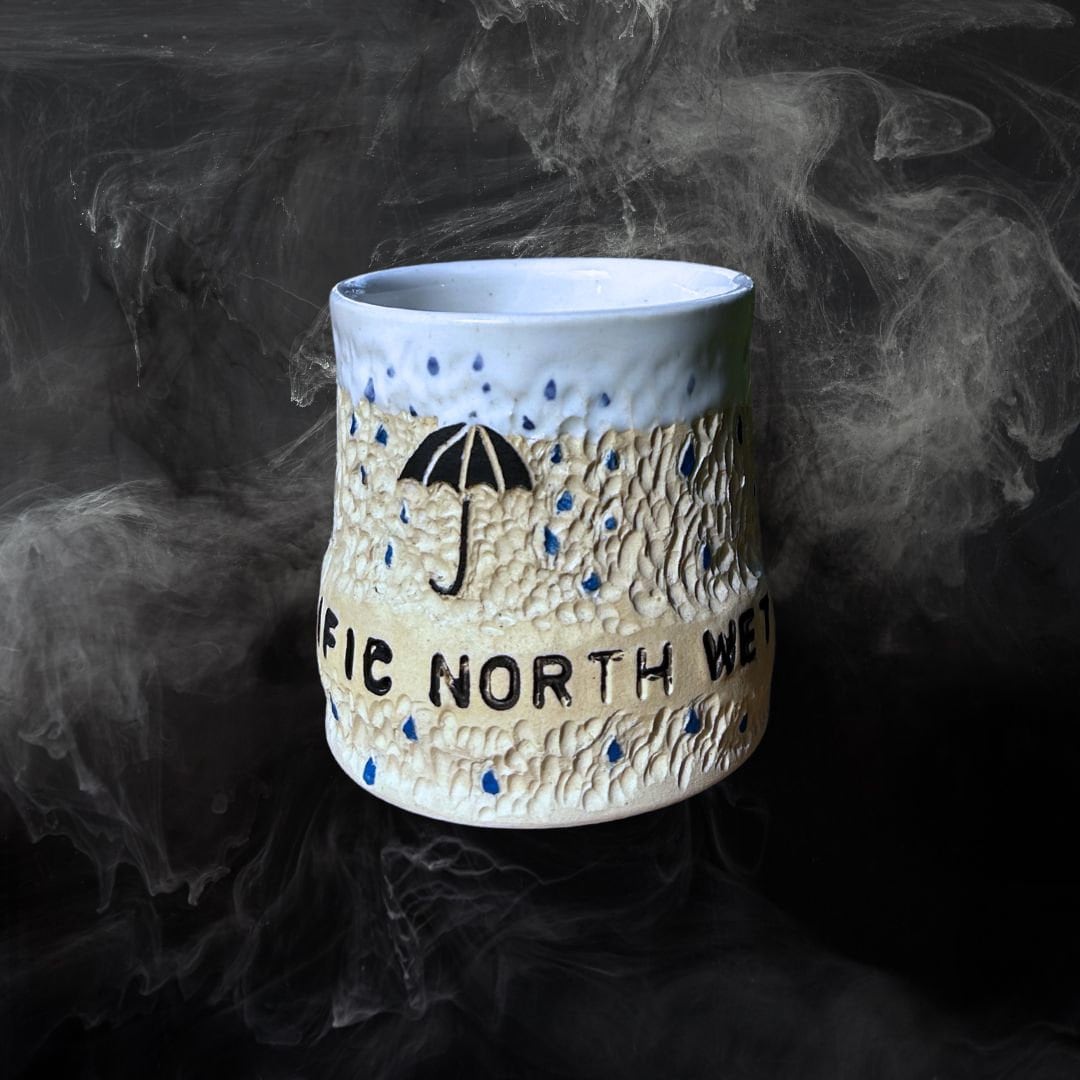 Handmade Unique Rain Mug Pacific North Wet